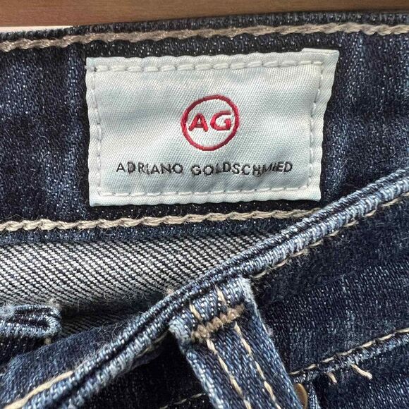 AG Adriano Goldschmied The Stilt Cigarette Leg Dark Wash Denim Jeans Women's 27R - Picture 7 of 10